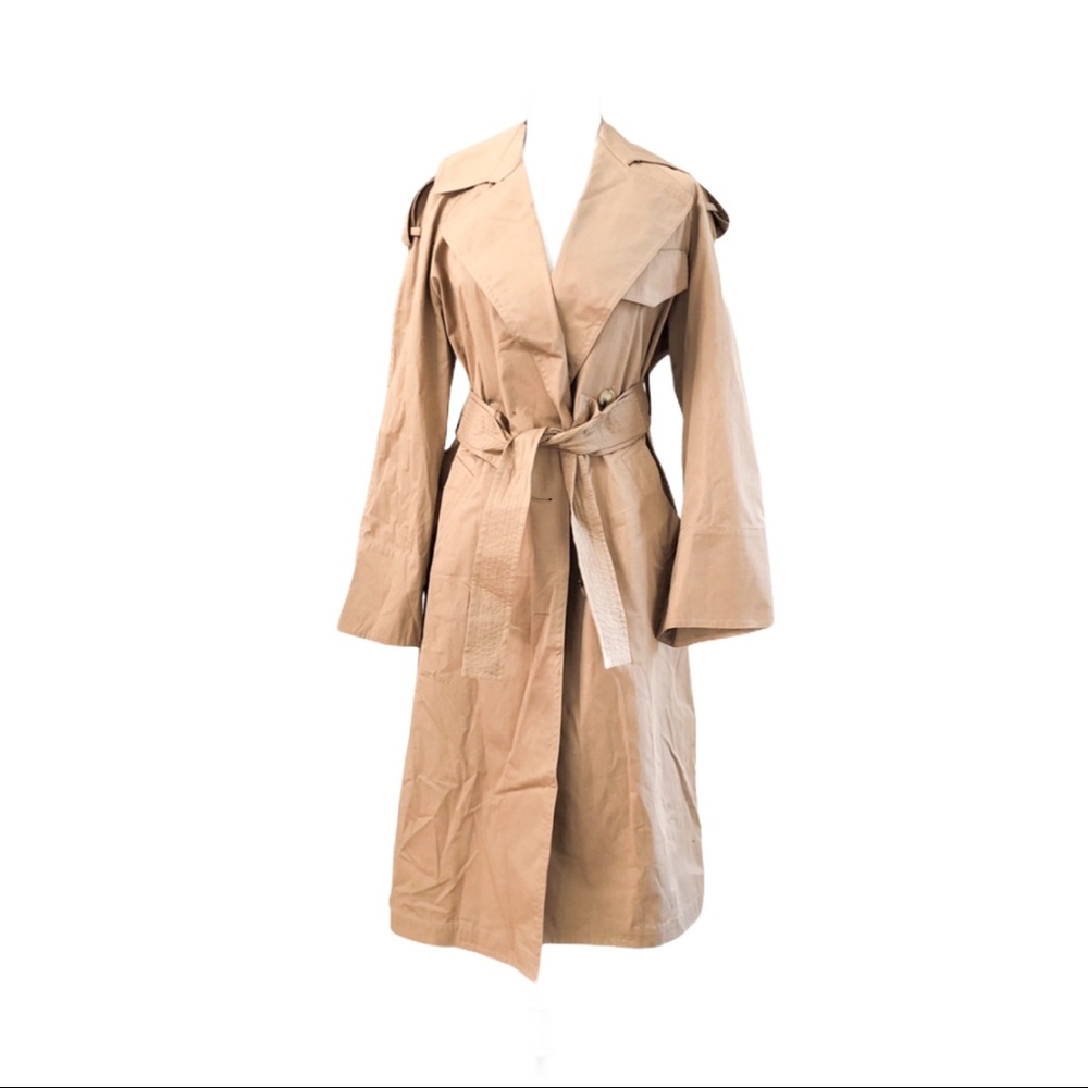 NWT Vince Dark Khaki Belted Trench Coat - Picture 7 of 10